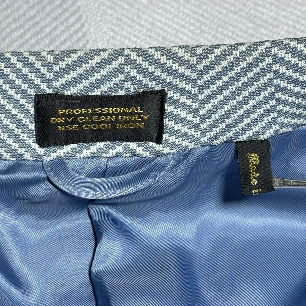 Vintage 70s Richman Brothers Herringbone Sportsman Knit Blazer 39S Made in Japan